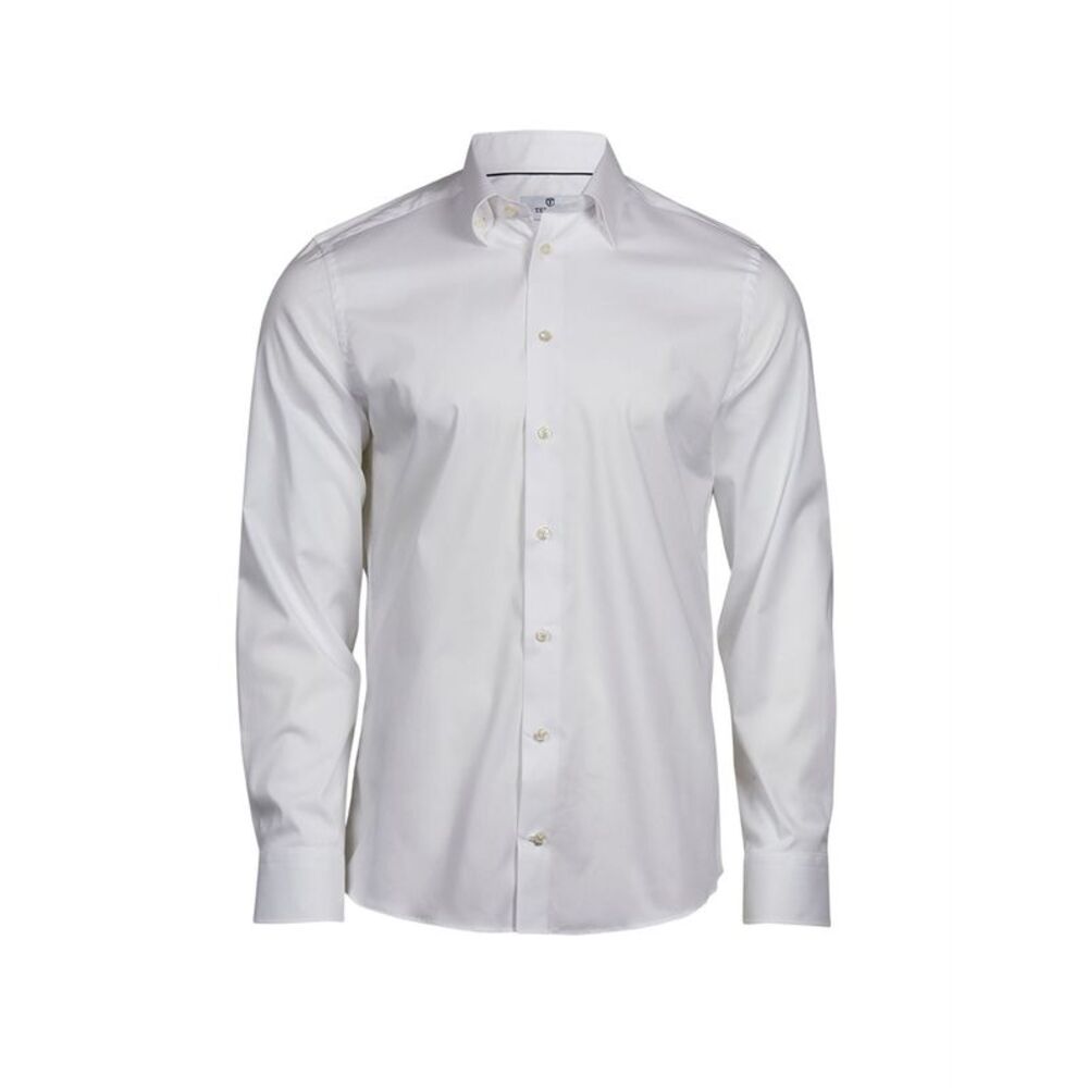 Tee Jays Mens Stretch Shirt / White